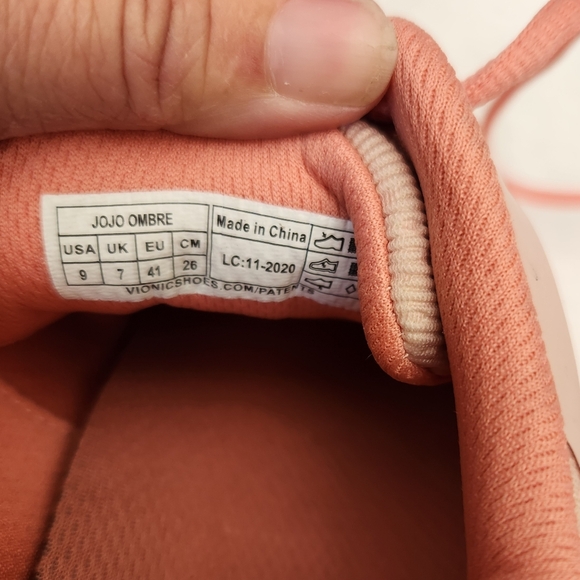 Vionic Womens Agile Jojo Peach Running Shoes‎ Size 9 - Picture 8 of 8